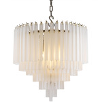 Nova Chandelier - Nickel / Frosted