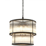 Pasadena Chandelier - Bronze / Clear