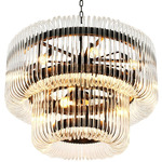 Sutton House Chandelier - Bronze / Clear