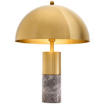 Flair Table Lamp - Grey Marble / Brass