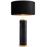 Newman Table Lamp - Black Marble / Black