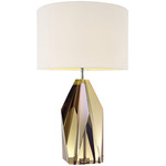 Setai Table Lamp - Amber Crystal / White