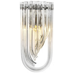 Greco Wall Sconce - Nickel / Clear