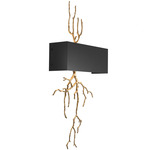 Sorento Wall Sconce - Antique Brass / Black