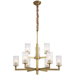 Corricella Chandelier - Francesco Brass / Clear