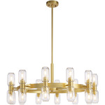 Manarola Chandelier - Louise Brass / Clear