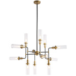 Sovana Chandelier - Rembrandt Brass / Clear