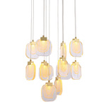 Palazzo Round Multi Light Chandelier - Louise Brass / Crystal
