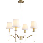 Estense Chandelier - Francesco Brass / White