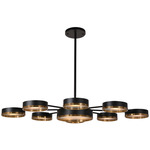 Gonzaga Chandelier - Matte Black / Frosted