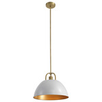 Bellagio Pendant - Rembrandt Brass / Matte White