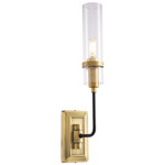 Sovana Wall Sconce - Rembrandt Brass / Clear