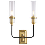 Sovana Wall Sconce - Rembrandt Brass / Clear