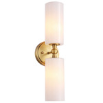 Ortona Double Wall Sconce - Rembrandt Brass / Opaque Gradient