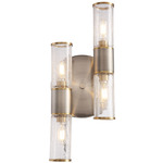 Gradara Bathroom Vanity Light - Old World Pewter / Clear