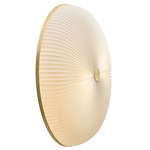 Lamella Wall / Ceiling Light - Brushed Gold / White