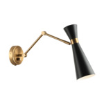 Blaze Wall Sconce - Aged Gold Brass / Black