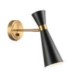 Blaze Wall Sconce - Aged Gold Brass / Black