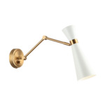 Blaze Wall Sconce - Aged Gold Brass / White