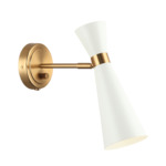 Blaze Wall Sconce - Aged Gold Brass / White