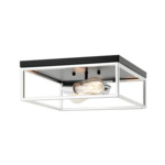 Clarke Square Ceiling Light - Black / Chrome