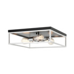 Clarke Square Ceiling Light - Black / Chrome