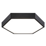 Hexol Ceiling Light Fixture - Oxidized Black / White