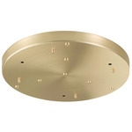 Low Voltage Round Multi Ceiling Canopy - Oxidized Gold