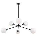 Novo Chandelier - Black / Opal