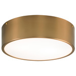 Snare Ceiling Light Fixture - Aged Gold Brass / Frosted