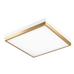 Tux Ceiling Light Fixture - White / Aged Gold Brass / Frosted