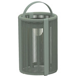 Ropy Outdoor Solar Floor Lamp - Green / Green Rope