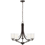 Elmwood Park Chandelier - Bronze / Satin Etched