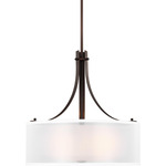Elmwood Park Pendant - Bronze / White Organza