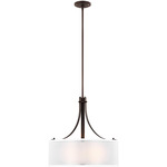 Elmwood Park Pendant - Bronze / White Organza