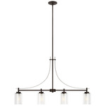 Elmwood Park Linear Pendant - Bronze / Satin Etched