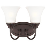 Holman Bathroom Vanity Light - Bronze / Satin Etched