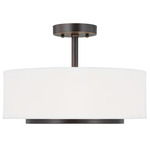 Nance Convertible Semi Flush Pendant - Bronze / Off White