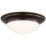 Nash Flush Ceiling Light - Bronze / Satin Etched