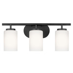 Oslo Bathroom Vanity Light - Midnight Black / Opal