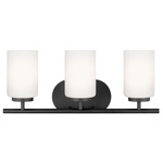 Oslo Bathroom Vanity Light - Midnight Black / Opal