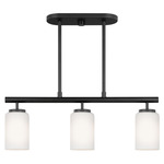 Oslo Linear Pendant - Midnight Black / Opal