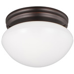 Webster Ceiling Light Fixture - Bronze / Smooth White