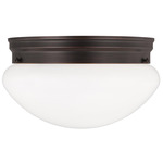 Webster Ceiling Light Fixture - Bronze / Smooth White