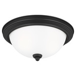 Geary Ceiling Light Fixture - Midnight Black / Satin Etched