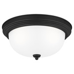 Geary Ceiling Light Fixture - Midnight Black / Satin Etched