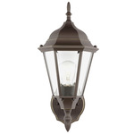 Bakersville Tapered Outdoor Wall Light - Antique Bronze / Clear