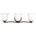 Emmons Bathroom Vanity Light - Bronze / Satin Etched