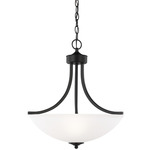 Geary Pendant - Midnight Black / Satin Etched