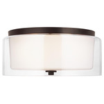 Elmwood Park Ceiling Light Fixture - Bronze / Satin Etched